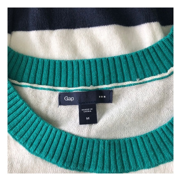 GAP NAVY/WHITE STRIPED SWEATER - Picture 3 of 3